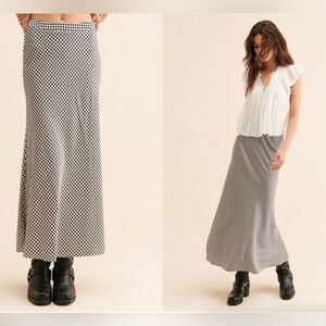 Dizzy Lizzy by Free People Check Print Slip Skirt